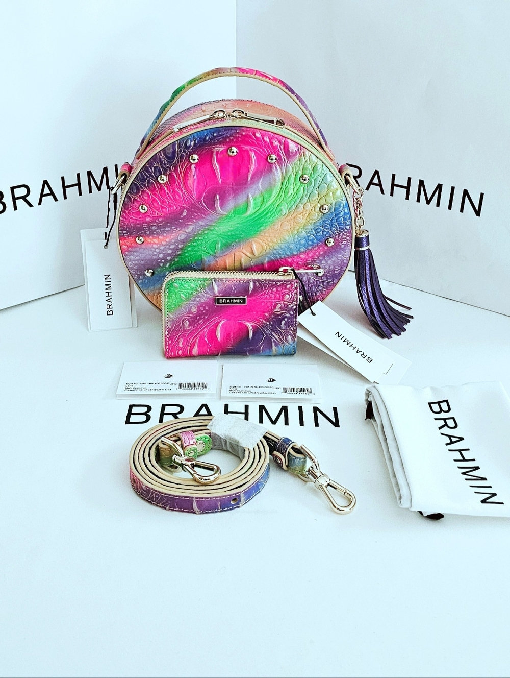 NWT Brahmin MULTI GUMDROP Lane w/Anita Wallet
